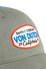 Blue and khaki mesh cap with embroidery - Image n°3