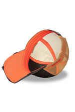 Black and orange trucker cap with illustrated logo - Image n°5