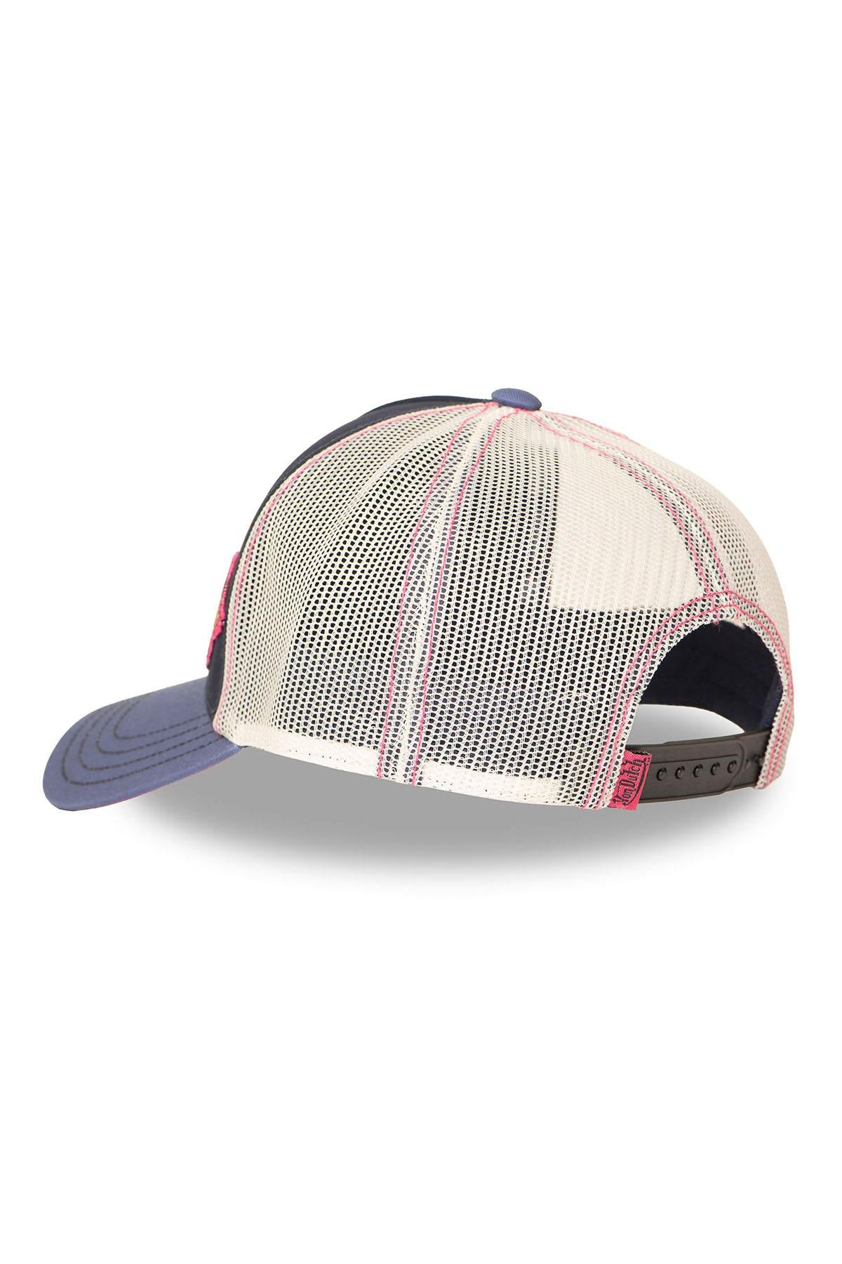 Blue and pink trucker cap with Von Dutch patches - Image n°2