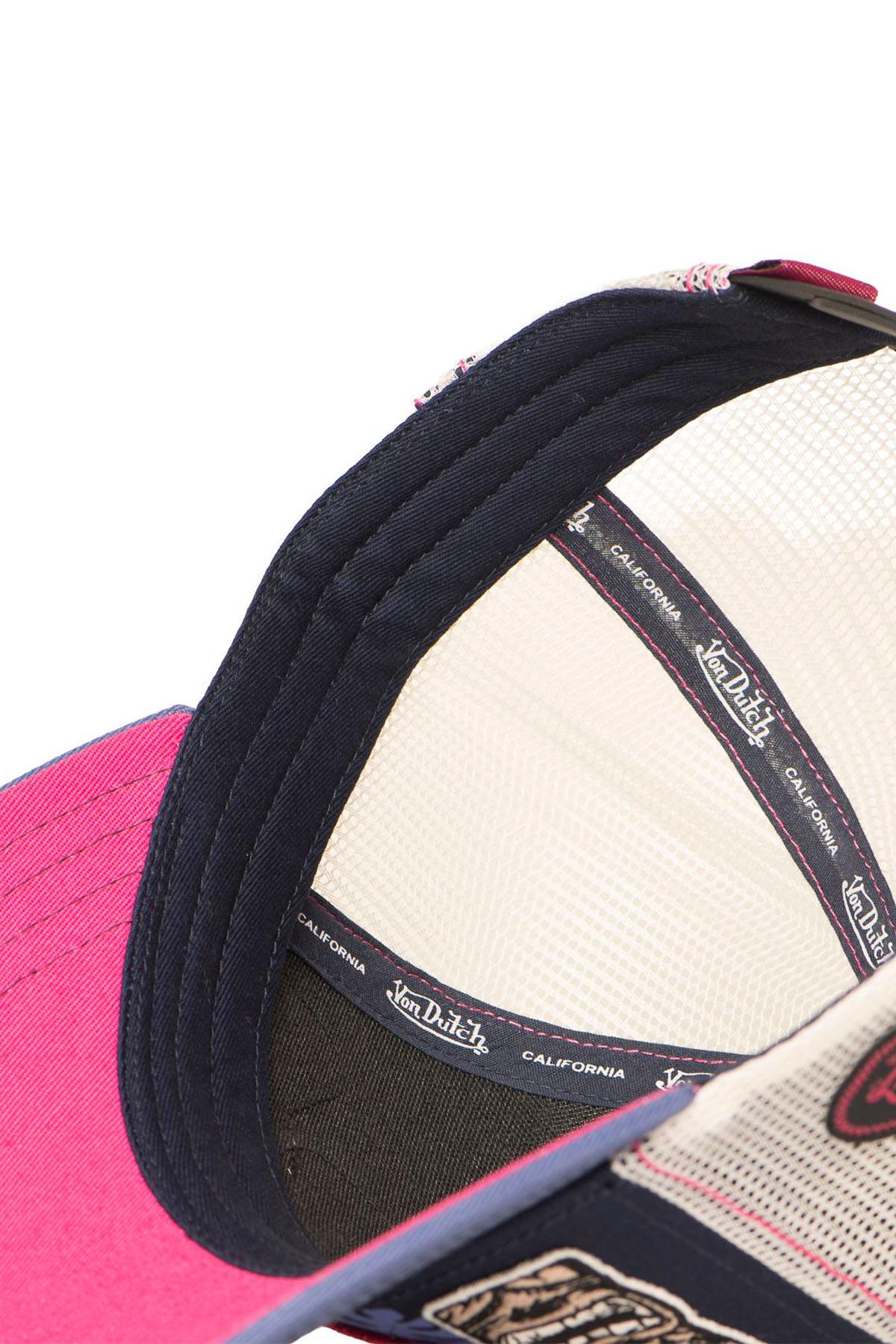 Blue and pink trucker cap with Von Dutch patches - Image n°6