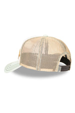 White and beige trucker cap with Von Dutch patches - Image n°2