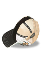 White and beige trucker cap with Von Dutch patches - Image n°5