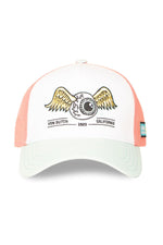 White and pink mesh cap with winged eye logo - Image n°4