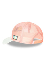 White and pink mesh cap with winged eye logo - Image n°2