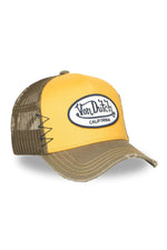 Yellow and khaki distressed mesh cap - Image n°7