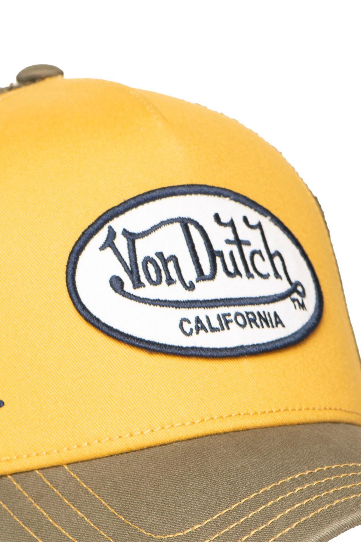 Yellow and khaki distressed mesh cap - Image n°3