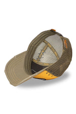 Yellow and khaki distressed mesh cap - Image n°5