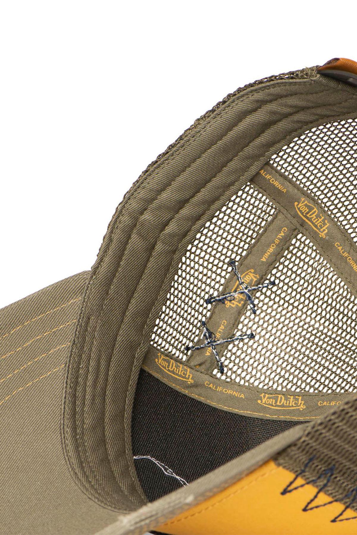 Yellow and khaki distressed mesh cap - Image n°6