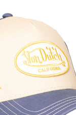 blue and beige distressed mesh cap - Image n°3