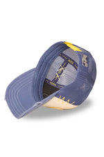 blue and beige distressed mesh cap - Image n°5