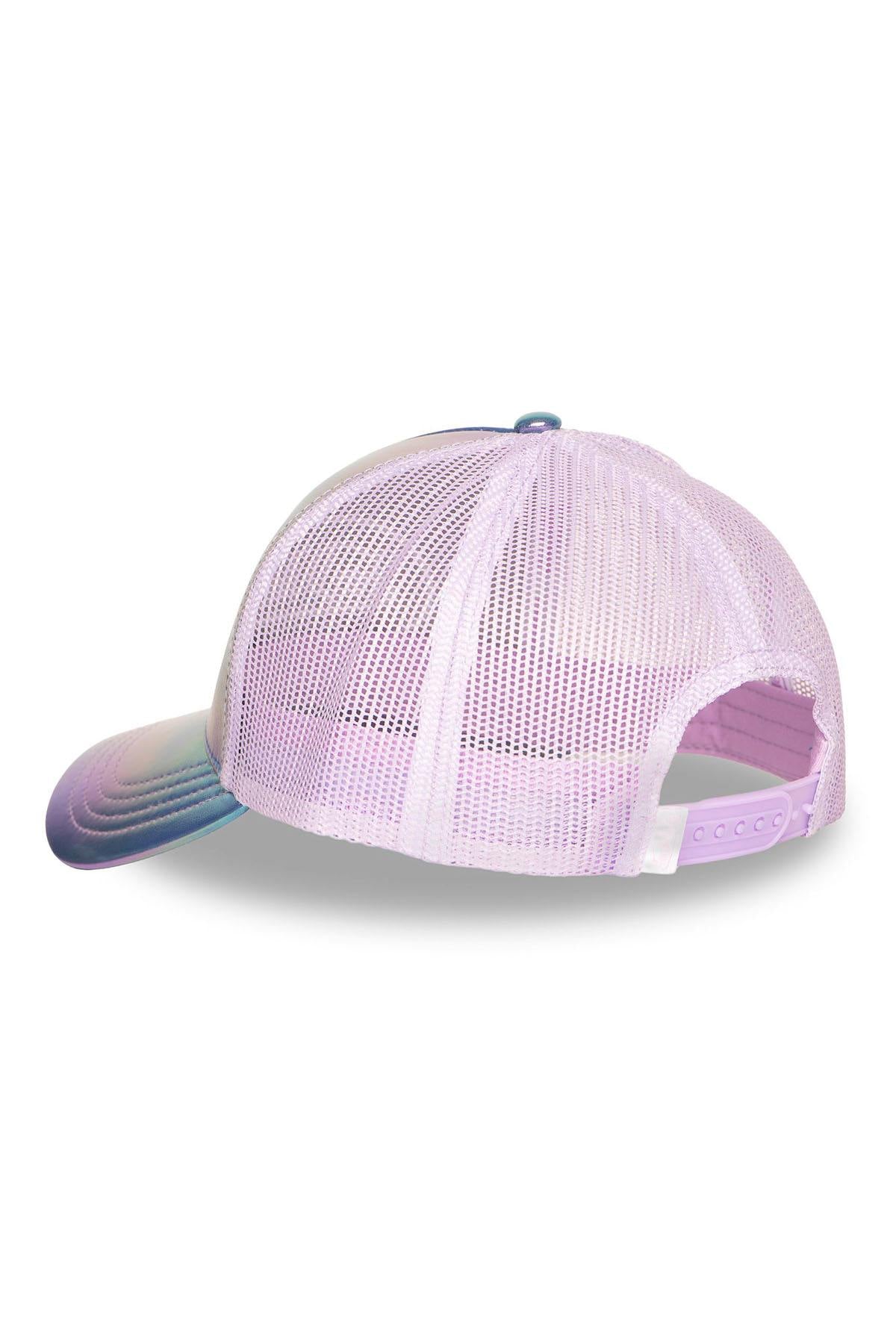 pink/purple holographic mesh cap - Image n°2