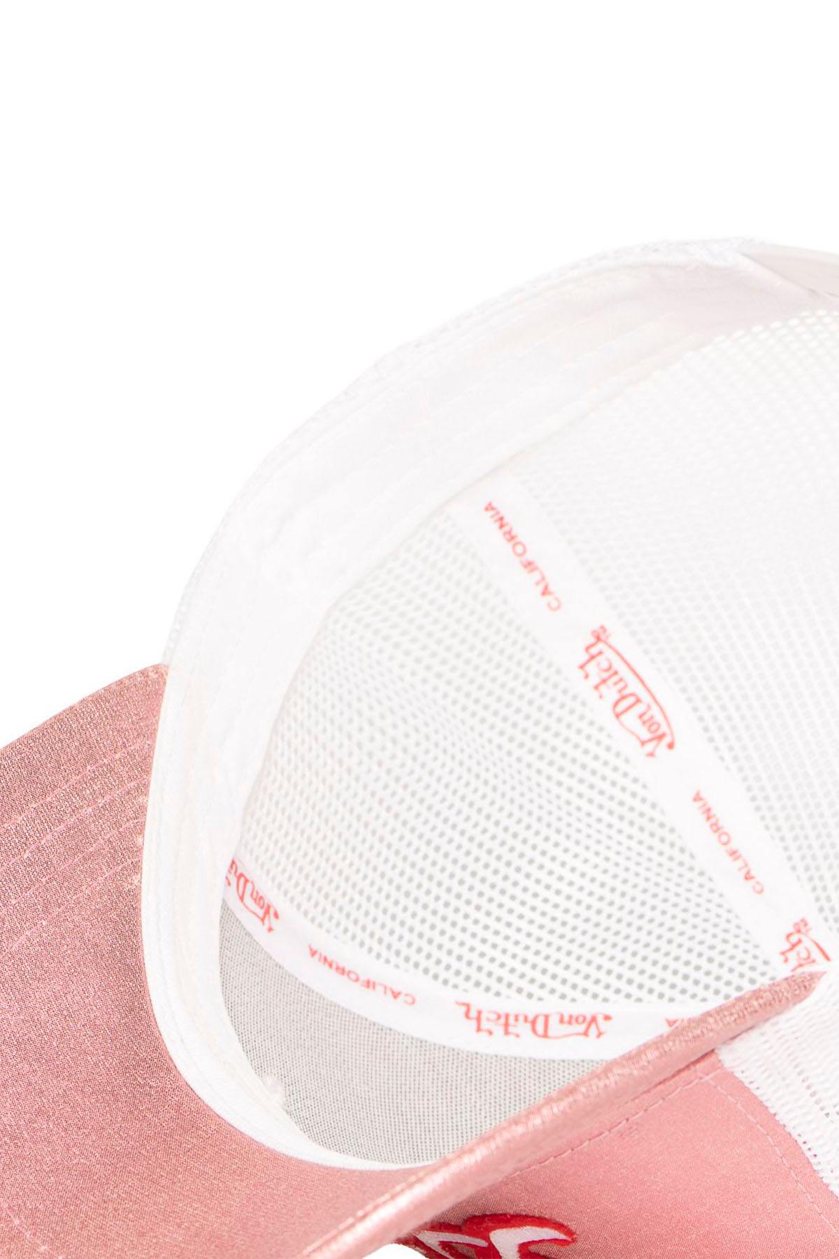 Pink and white mesh cap with pop-style logo - Image n°6