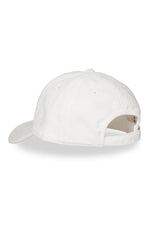 White velvet cotton cap with rhinestone logo - Image n°2