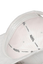 White velvet cotton cap with rhinestone logo - Image n°6