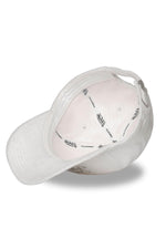 White velvet cotton cap with rhinestone logo - Image n°7
