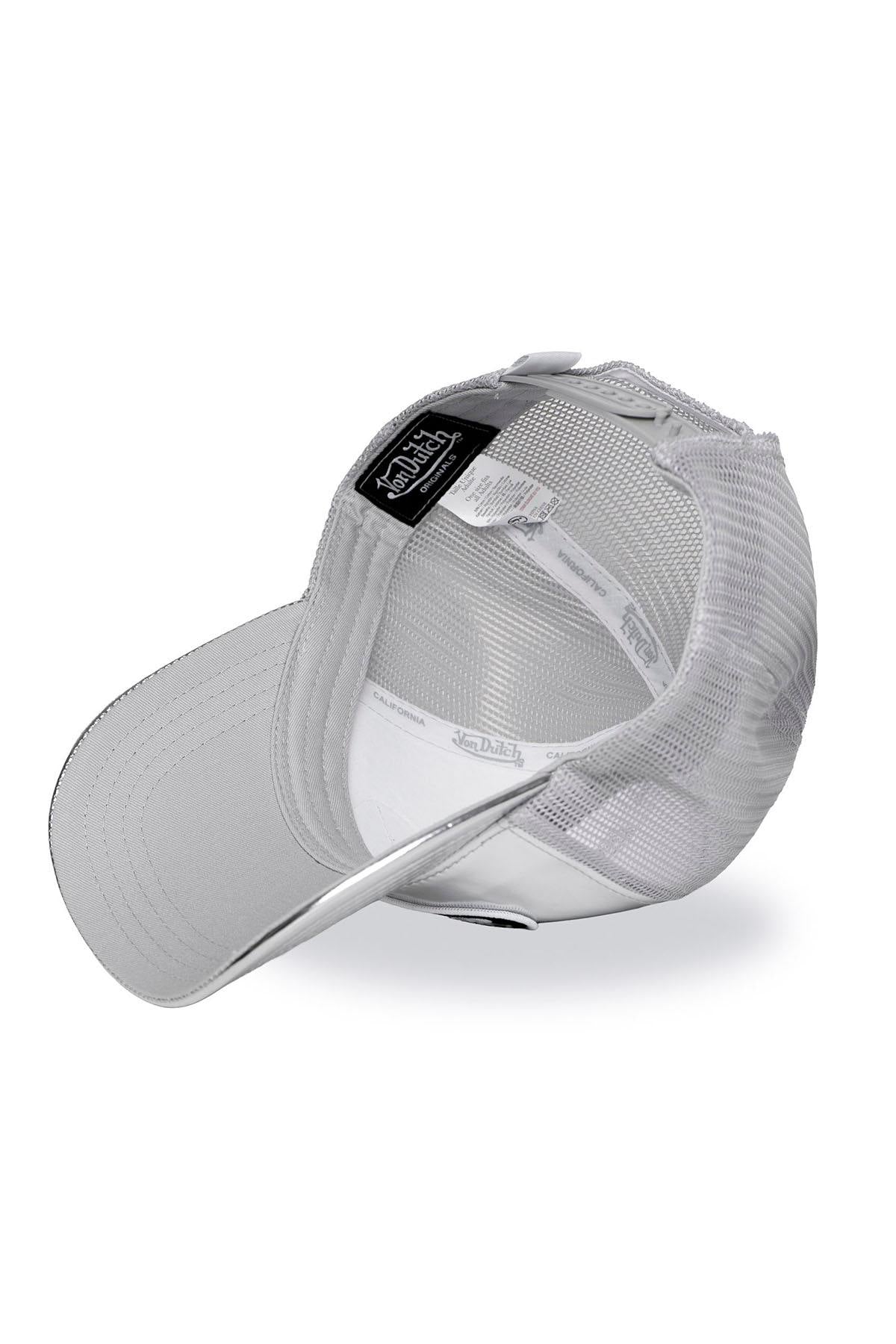 Shiny silver mesh cap - Image n°5