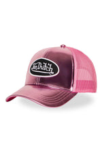 Shiny pink mesh cap - Image n°1