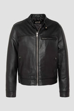 Schott's LCAIDAN BLACK: a lambskin biker jacket with minimalist lines. - Image n°8