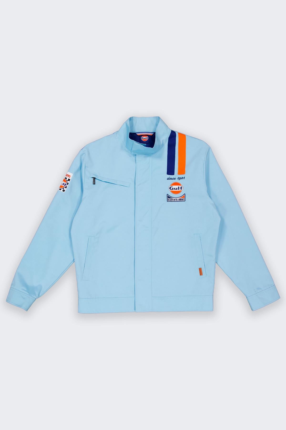 Gulf light blue racing textile jacket - Image n°3