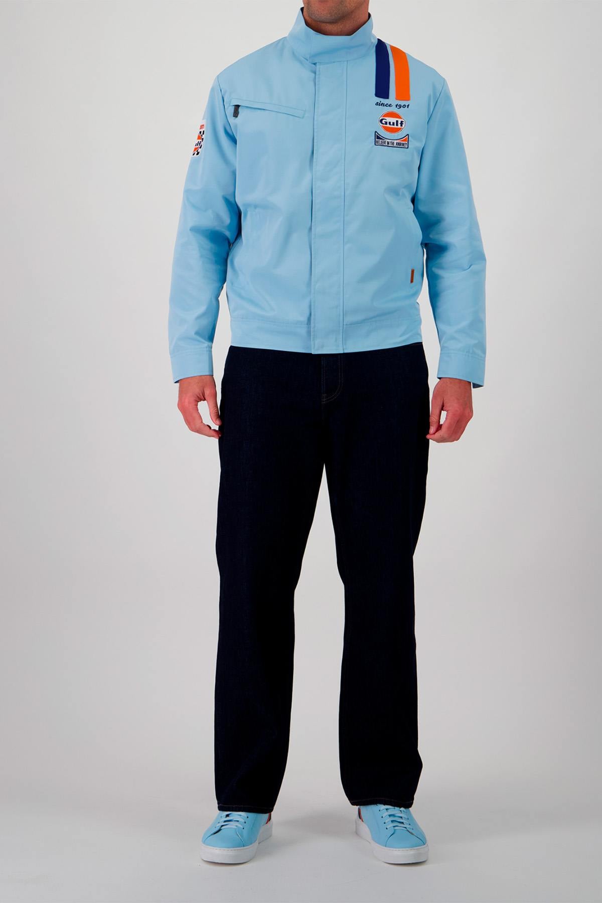 Gulf light blue racing textile jacket - Image n°6