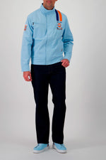Gulf light blue racing textile jacket - Image n°2