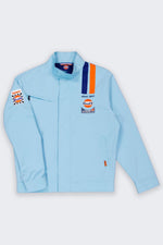 Gulf light blue racing textile jacket - Image n°7