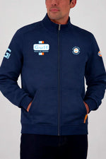 Navy blue Gulf zip-up sweatshirt - Image n°1