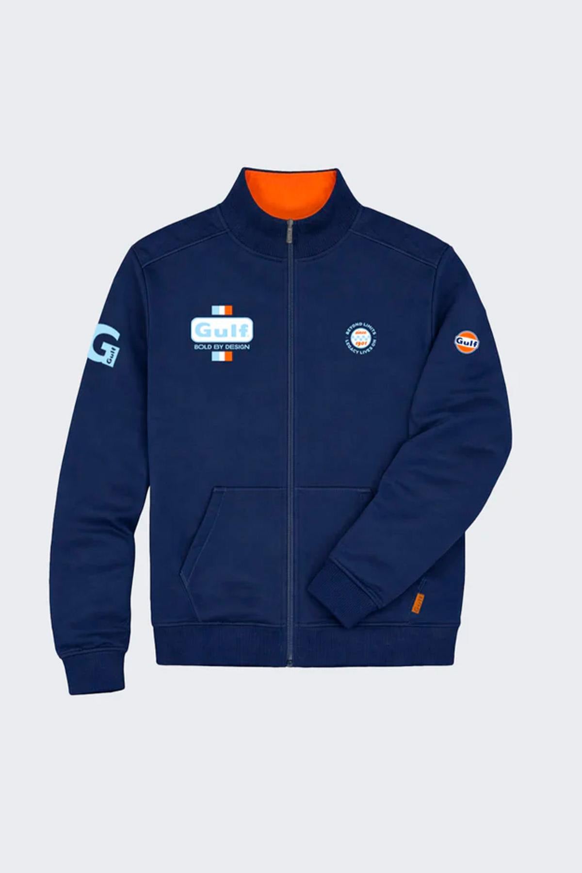 Navy blue Gulf zip-up sweatshirt - Image n°3