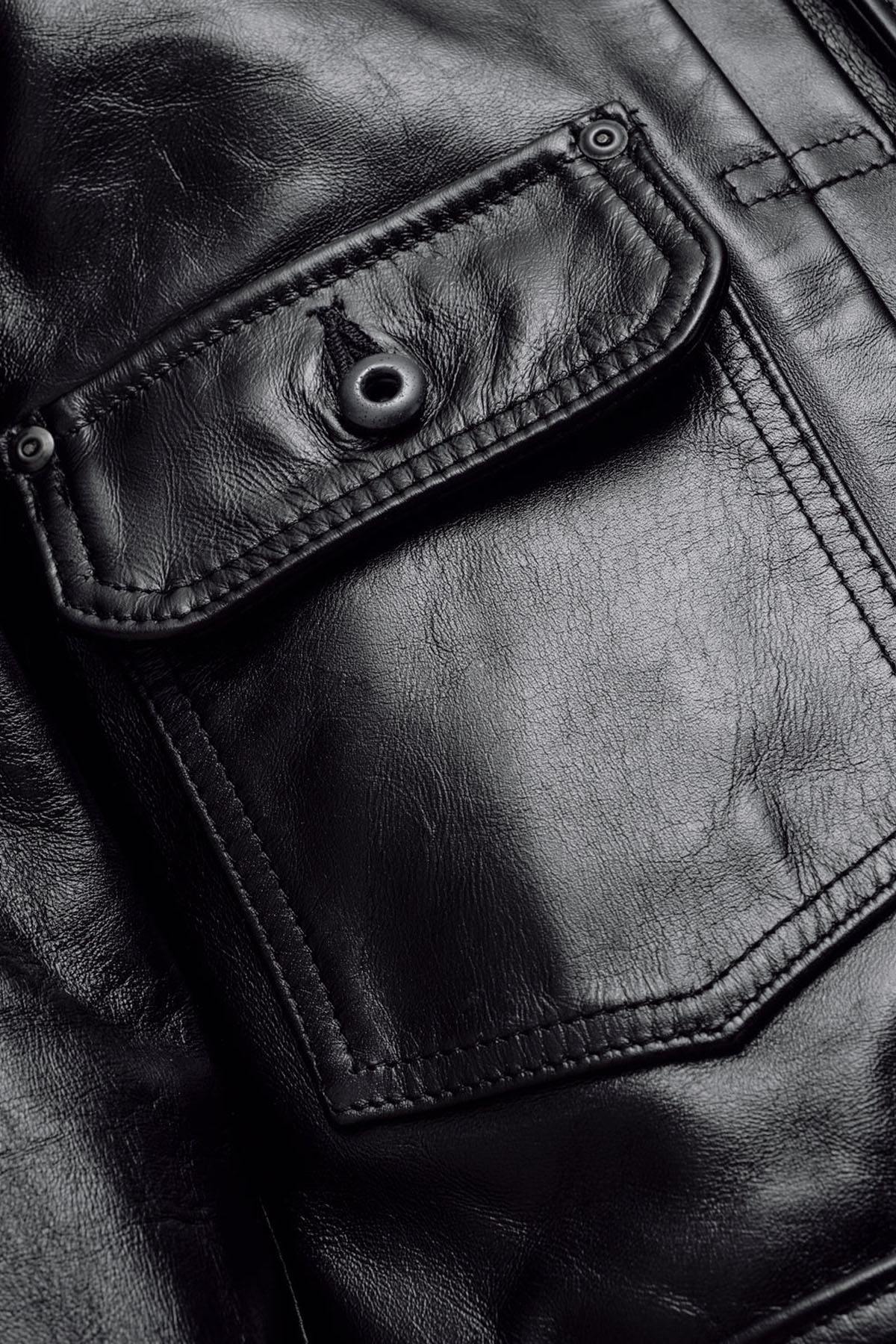 Horsehide trucker jacket made in USA - Image n°6