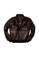 A-2 pilot jacket in brown leather - Image n°4