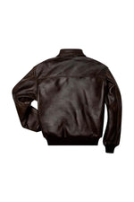 A-2 pilot jacket in brown leather - Image n°8