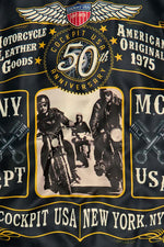 Anniversary edition motorcycle jacket with removable fur collar - Image n°4