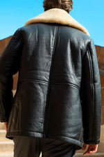 Brown shearling coat Made in USA - Image n°2