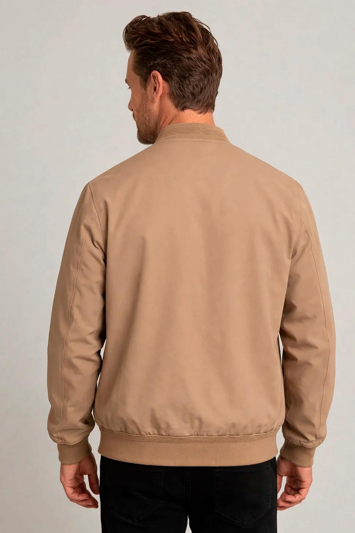Patrouille de France sand-colored textile teddy jacket - Image n°2