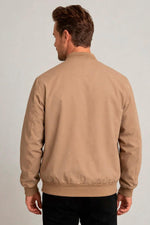 Patrouille de France sand-colored textile teddy jacket - Image n°2