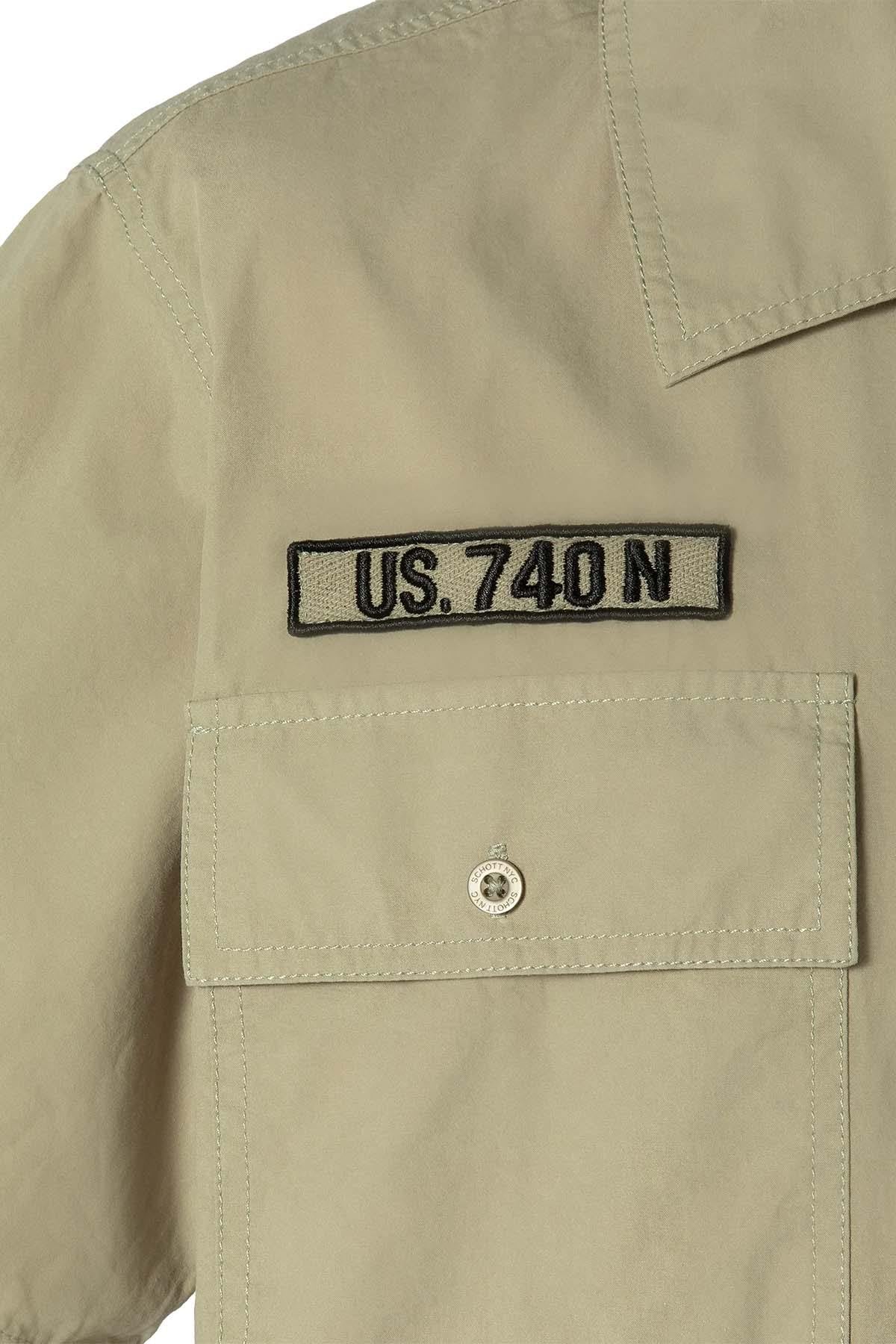 Army shirt in a sensible khaki color - Image n°2