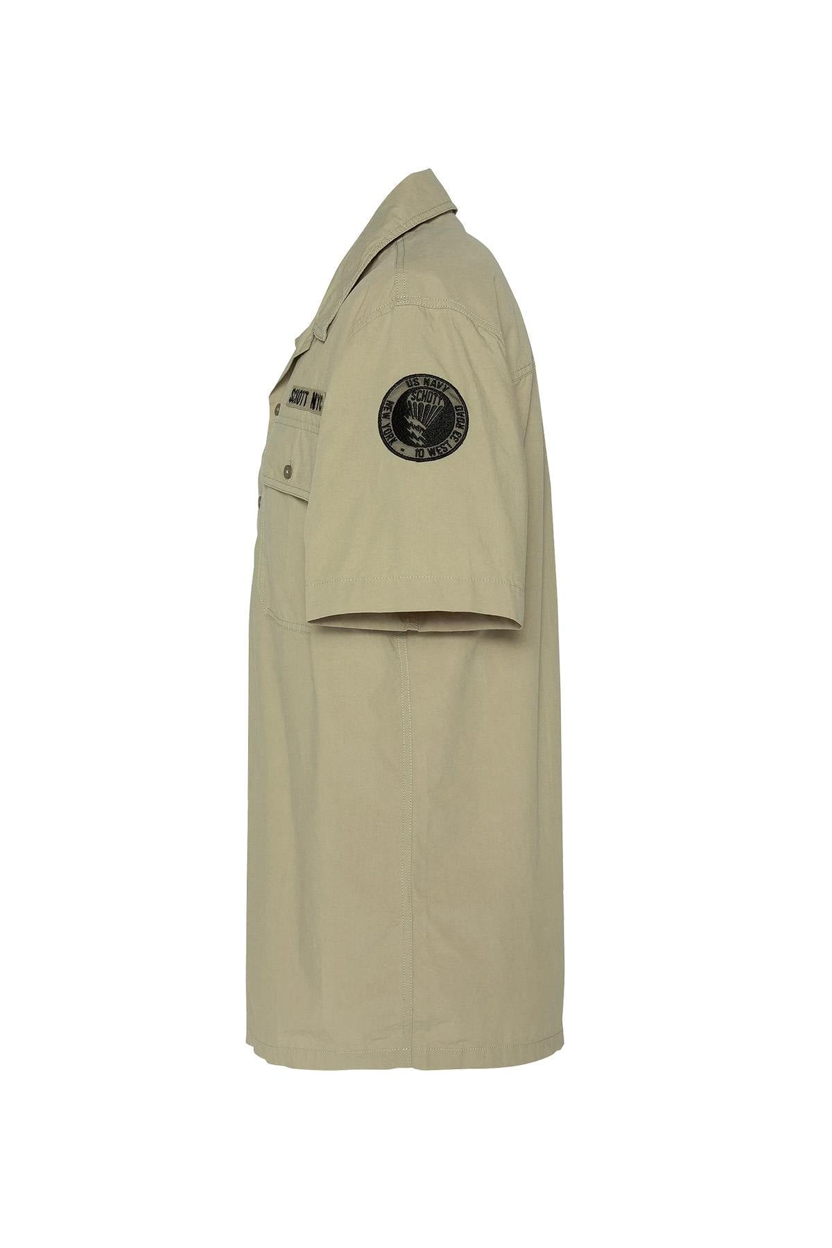 Army shirt in a sensible khaki color - Image n°4