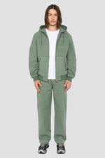 Smoke green canvas hooded jacket - Image n°7