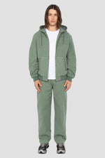 Smoke green canvas hooded jacket - Image n°7