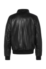 CWU black leather jacket with removable Velcro logo - Image n°8