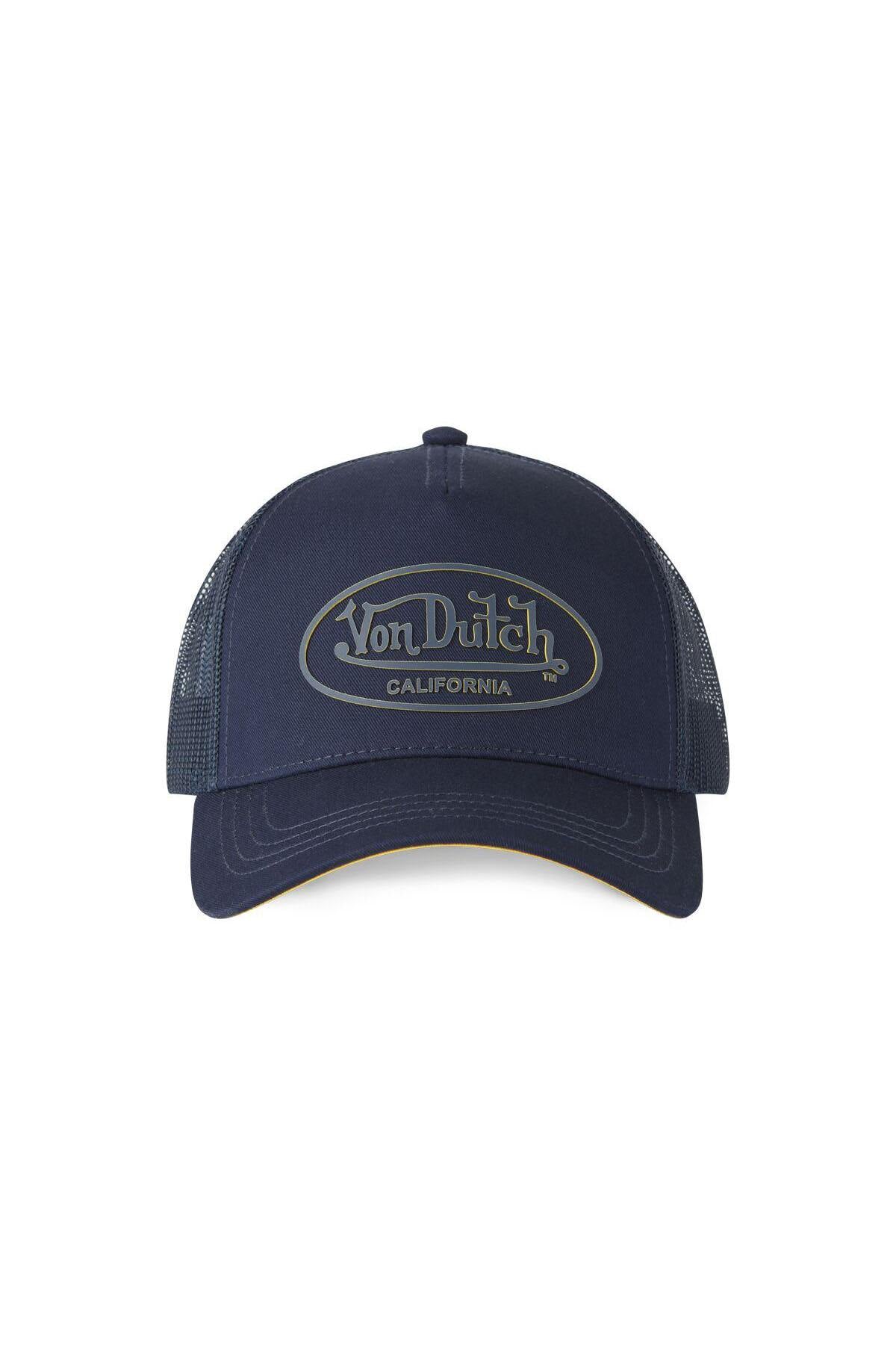 navy blue and yellow mesh cap - Image n°4