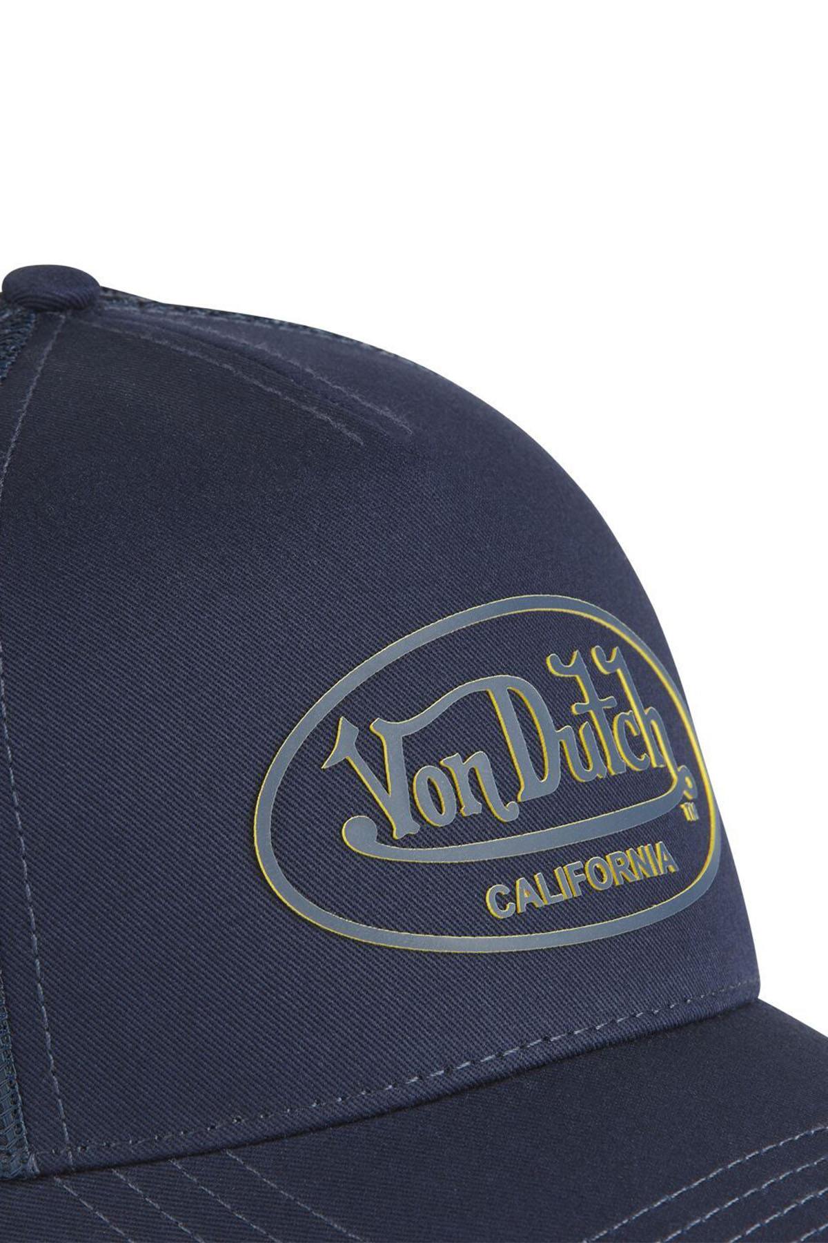 navy blue and yellow mesh cap - Image n°3