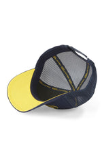 navy blue and yellow mesh cap - Image n°5