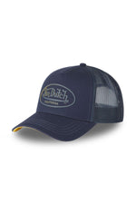 navy blue and yellow mesh cap - Image n°1