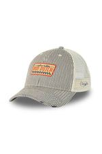 Mesh cap with stripes and patch - Image n°1