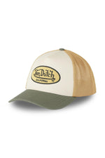 Tricolor mesh cap with logo badge - Image n°1