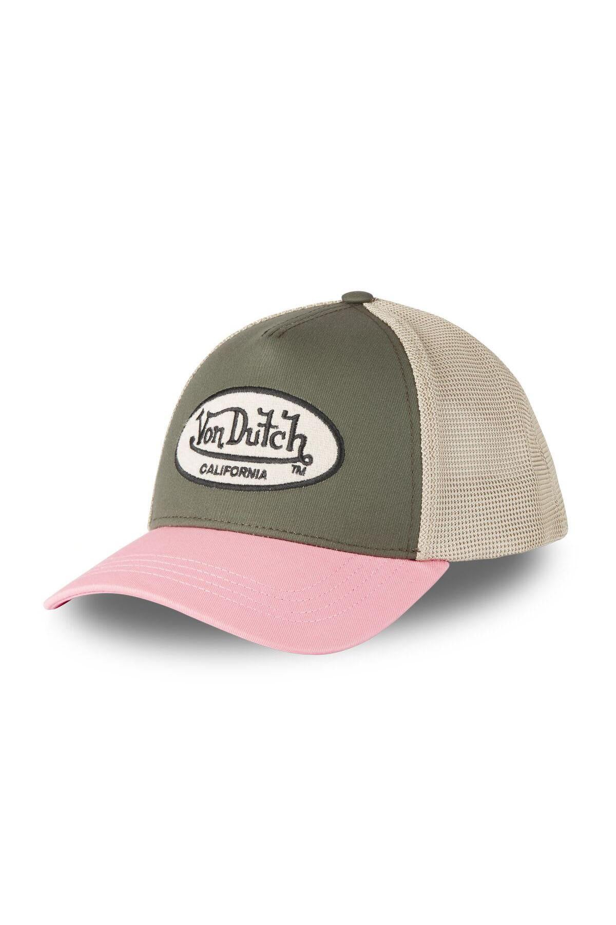 Tricolor mesh cap with logo badge - Image n°1