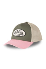Tricolor mesh cap with logo badge - Image n°1