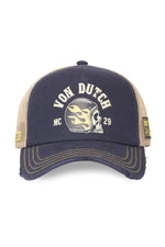 Blue and yellow illustrated mesh cap - Image n°6