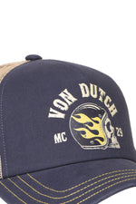 Blue and yellow illustrated mesh cap - Image n°3